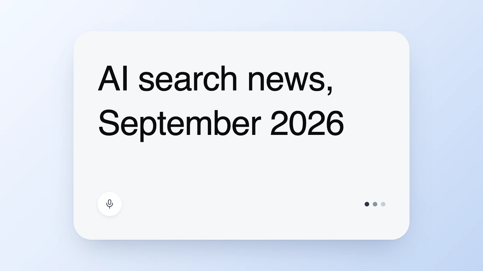 AI search news, September 2026