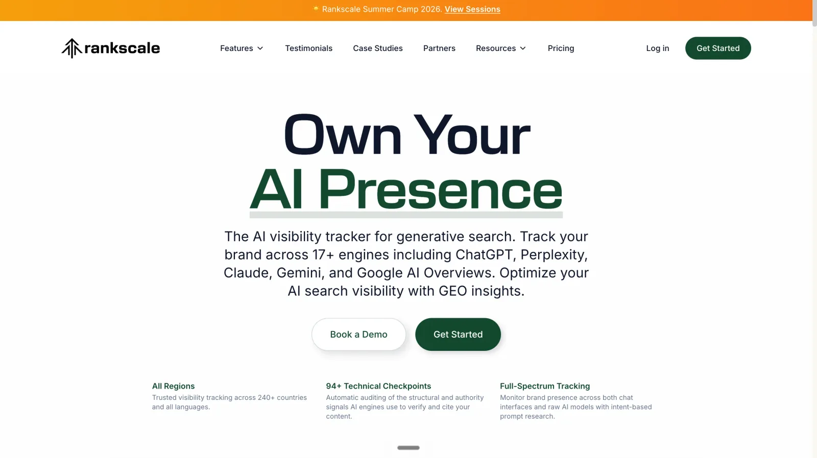 Rankscale dashboard for AI visibility reporting and white-label client management